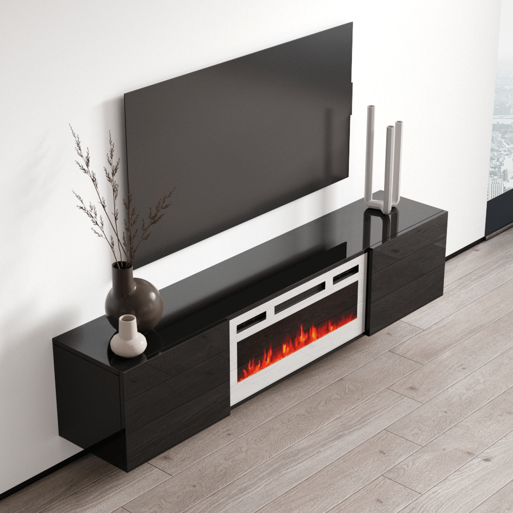 Cali WH-EF Floating Fireplace TV Stand