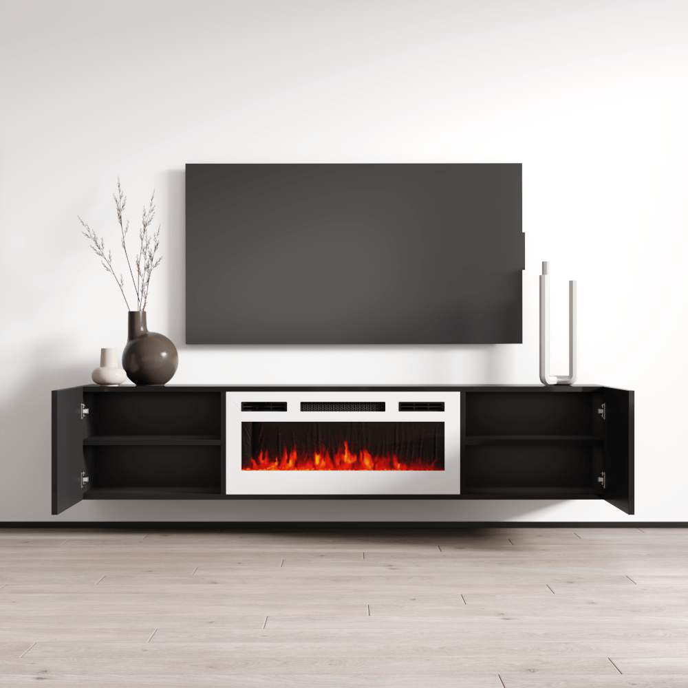 Cali WH-EF Floating Fireplace TV Stand