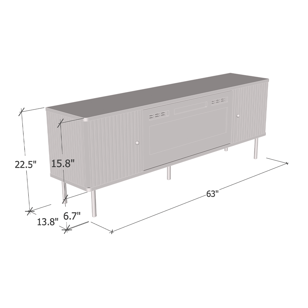 Camelia WH-EF Fireplace TV Stand