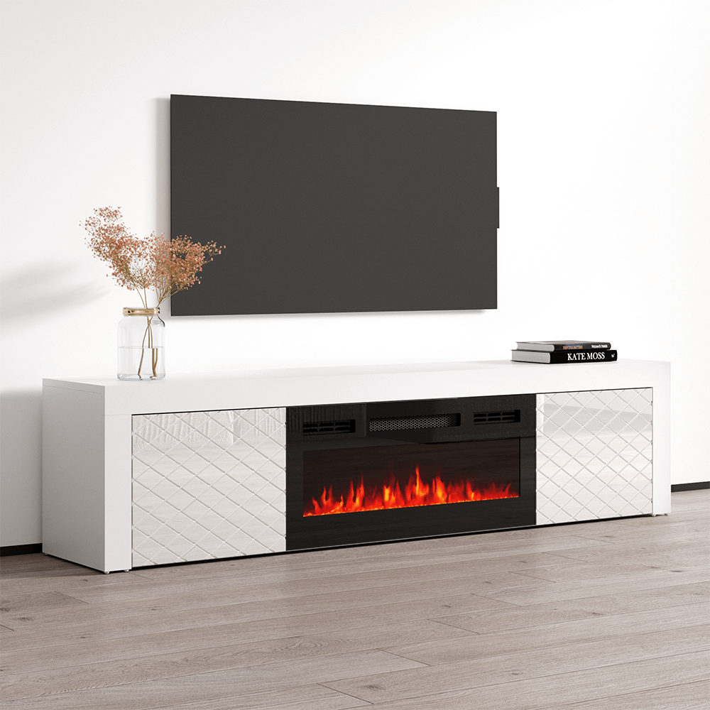 Dia BL-EF Floating Fireplace TV Stand