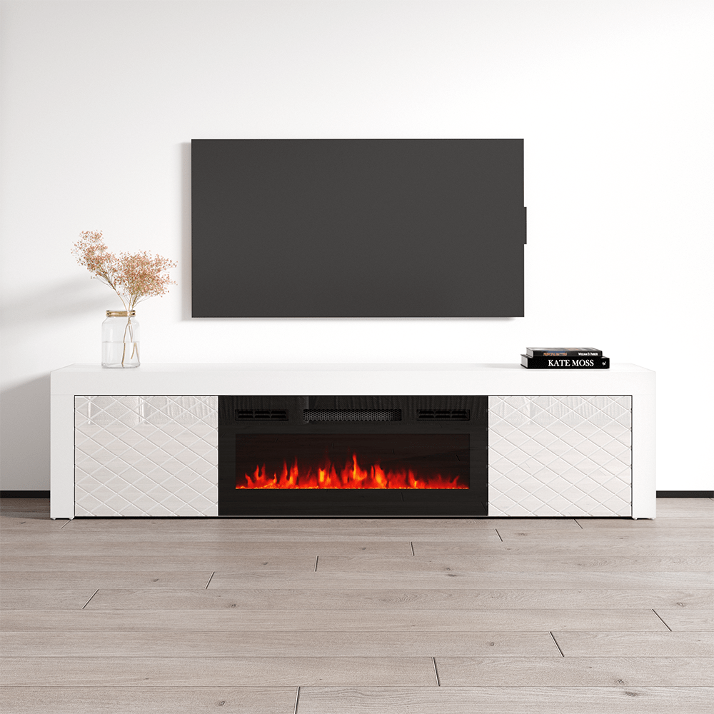 Dia BL-EF Floating Fireplace TV Stand