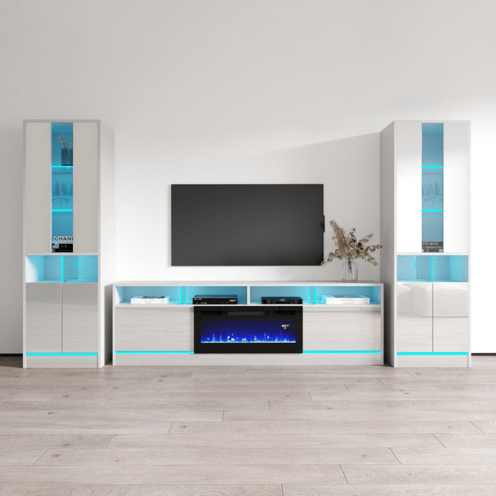 Disparo BL05-BK-BK Fireplace Entertainment Center