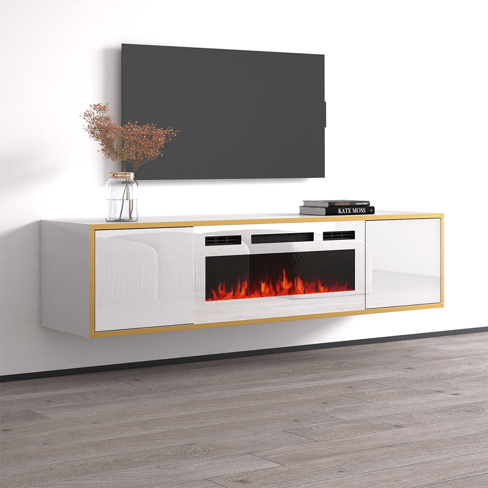 Goldie WH-EF Floating Fireplace TV Stand