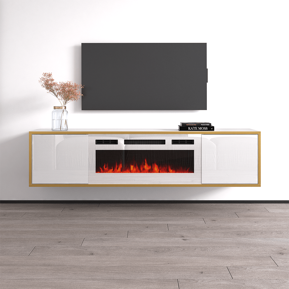 Goldie WH-EF Floating Fireplace TV Stand