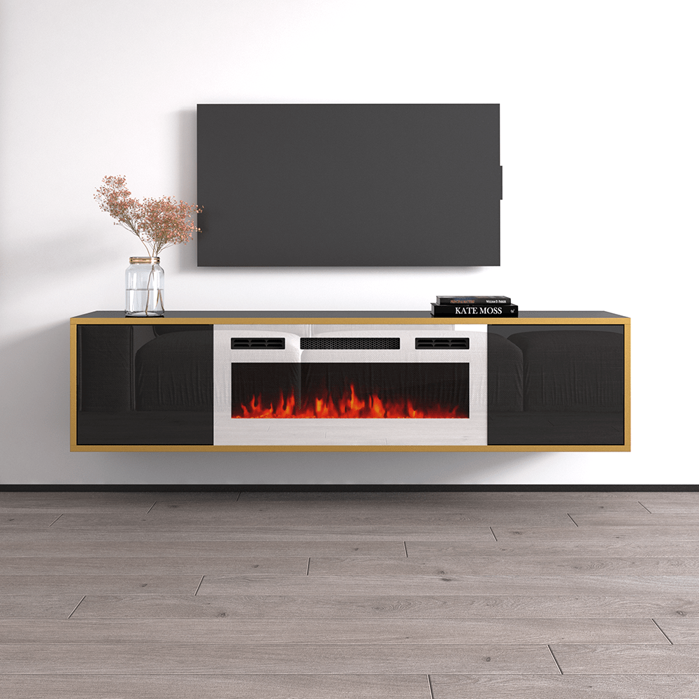 Goldie WH-EF Floating Fireplace TV Stand