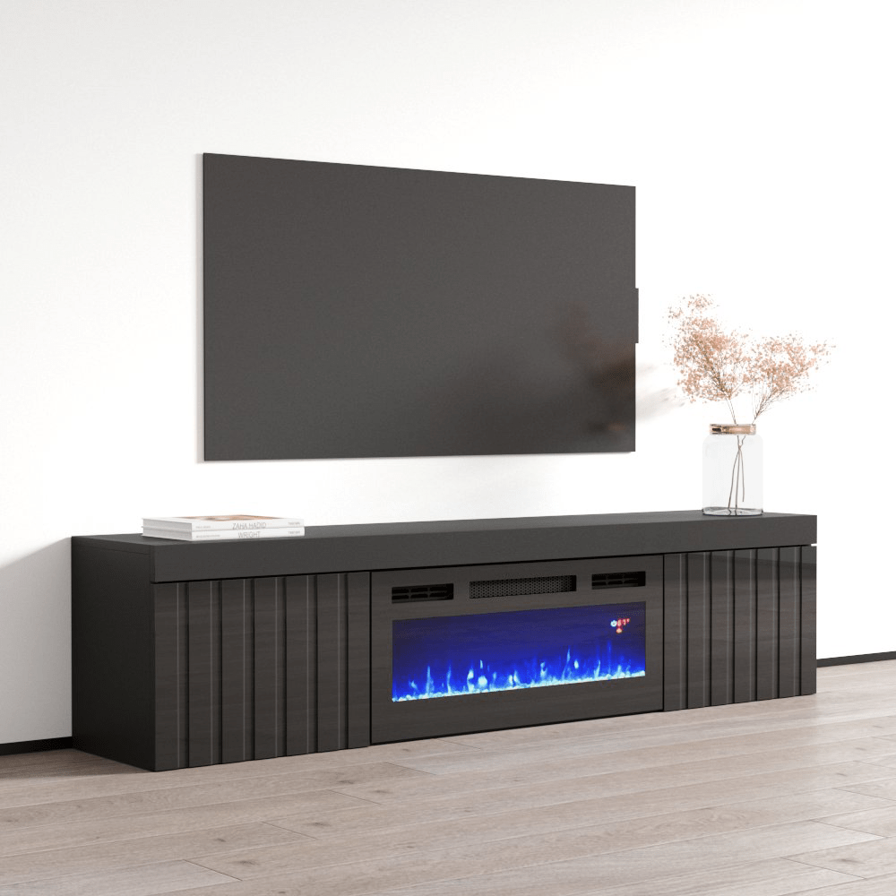 Knoxville BL-EF Floating Fireplace TV Stand