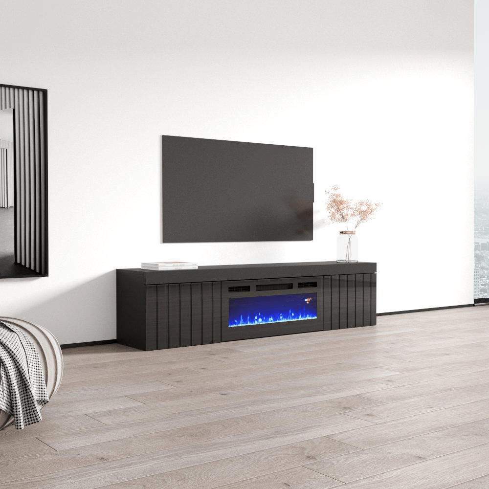 Knoxville BL-EF Floating Fireplace TV Stand