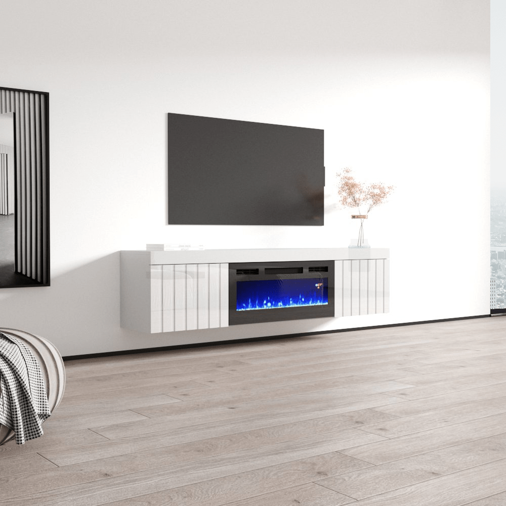 Knoxville BL-EF Floating Fireplace TV Stand