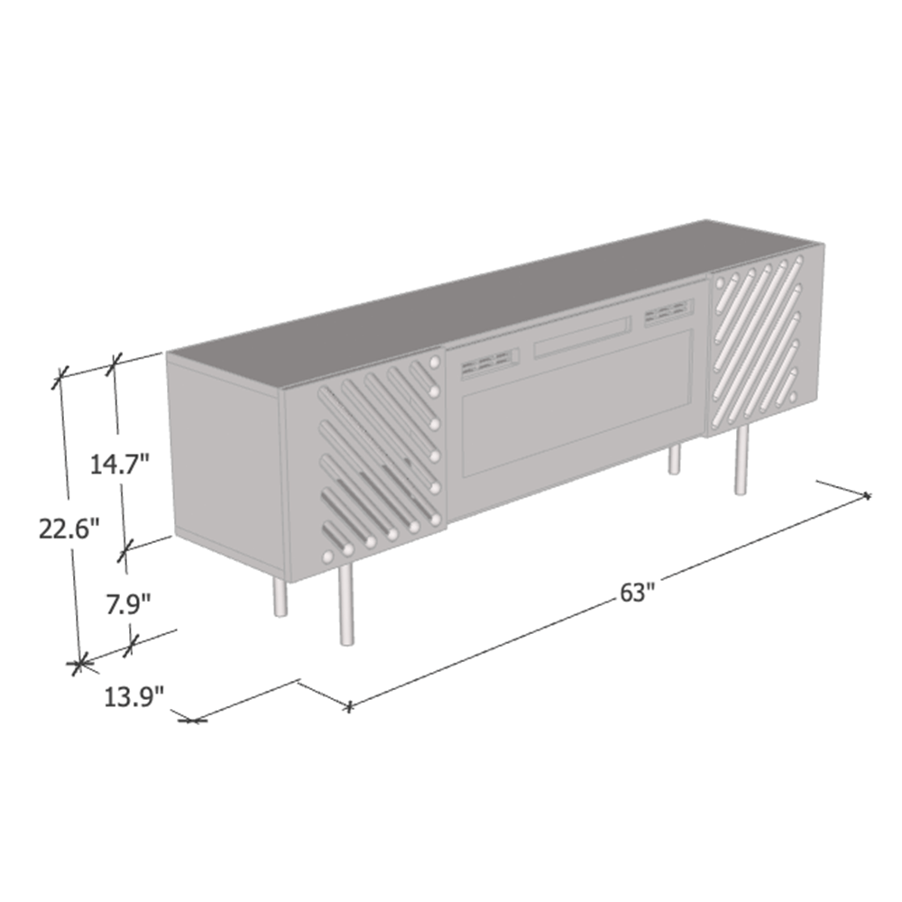 Laser BL-EF Fireplace TV Stand