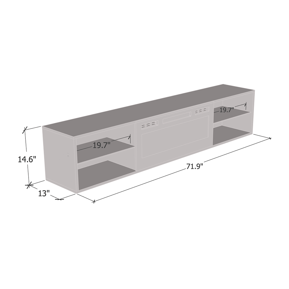 Lima BL-EF Floating Fireplace TV Stand