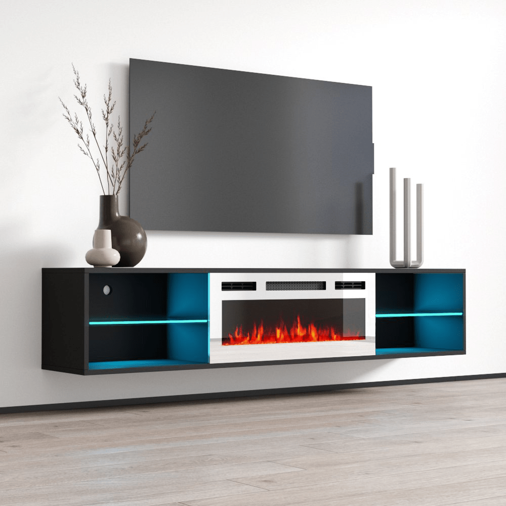 Lima WH-EF Floating Fireplace TV Stand