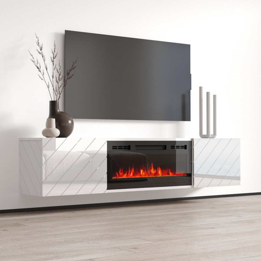 Luxe BL-EF Floating Fireplace TV Stand