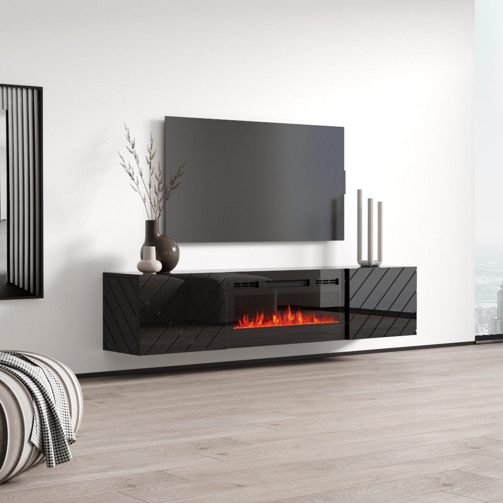 Luxe BL-EF Floating Fireplace TV Stand