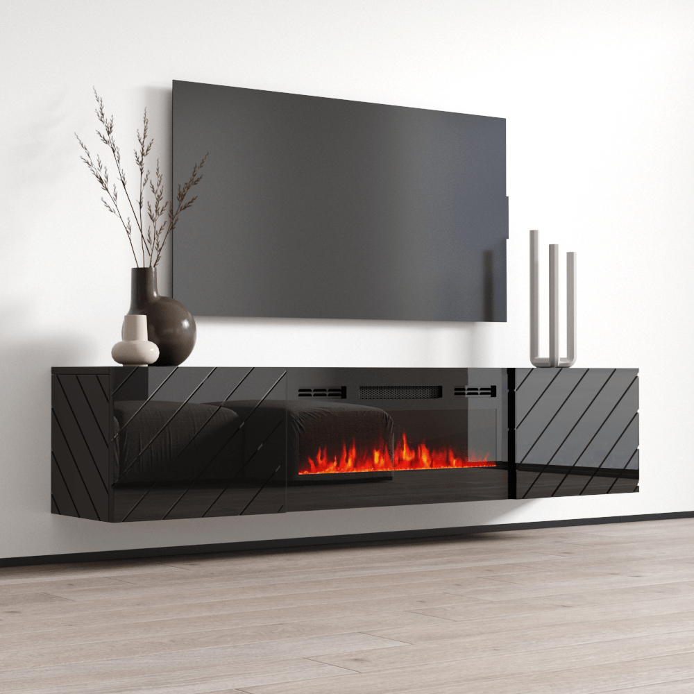 Luxe BL-EF Floating Fireplace TV Stand