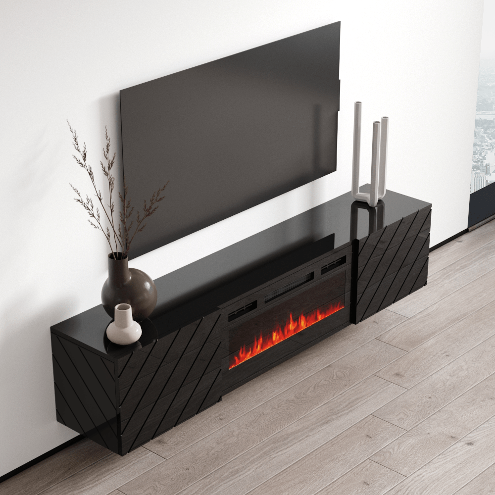 Luxe BL-EF Floating Fireplace TV Stand