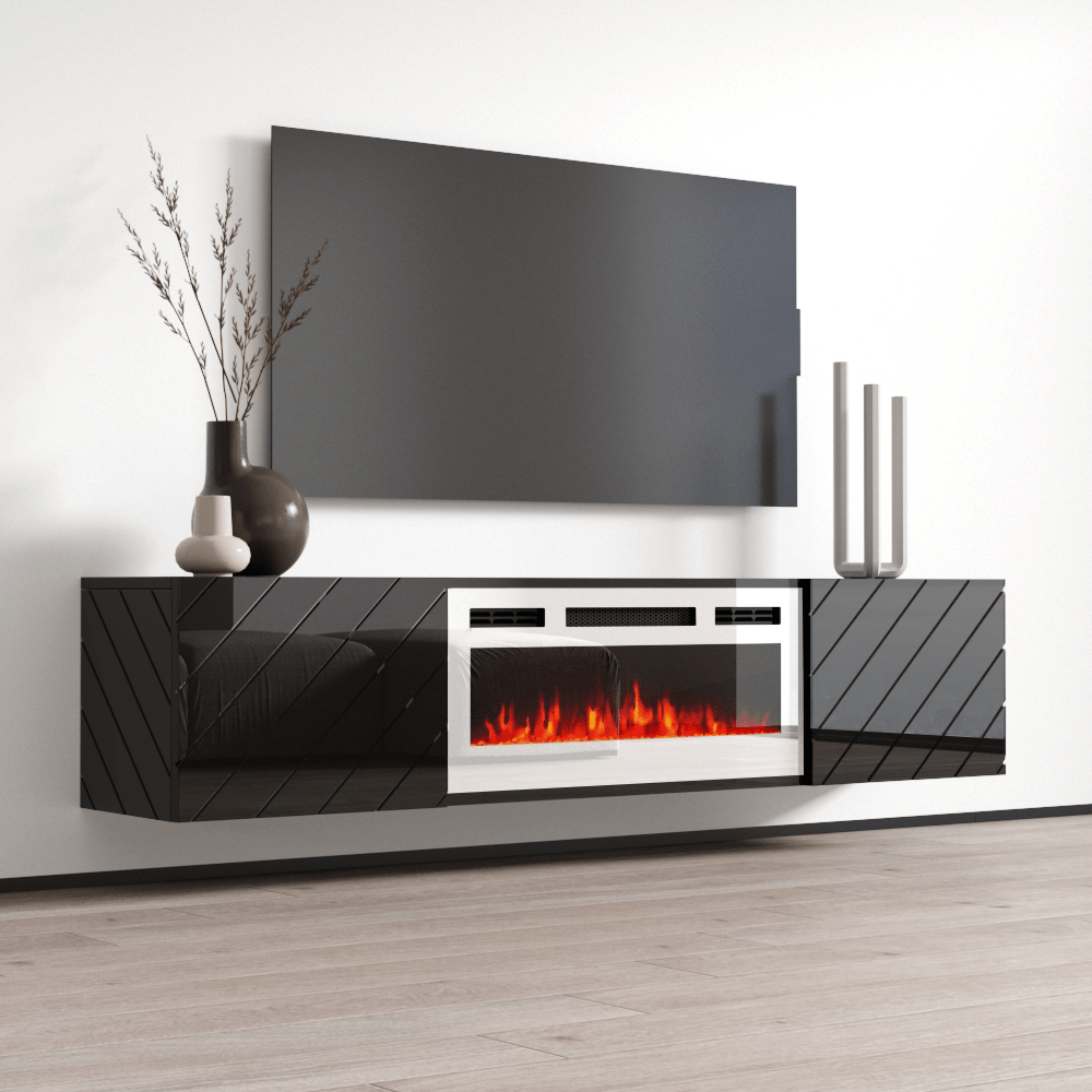 Luxe WH-EF Floating Fireplace TV Stand