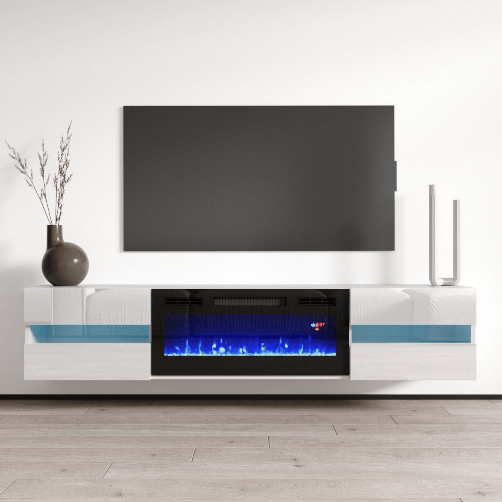 Metro BL-EF Floating Fireplace TV Stand