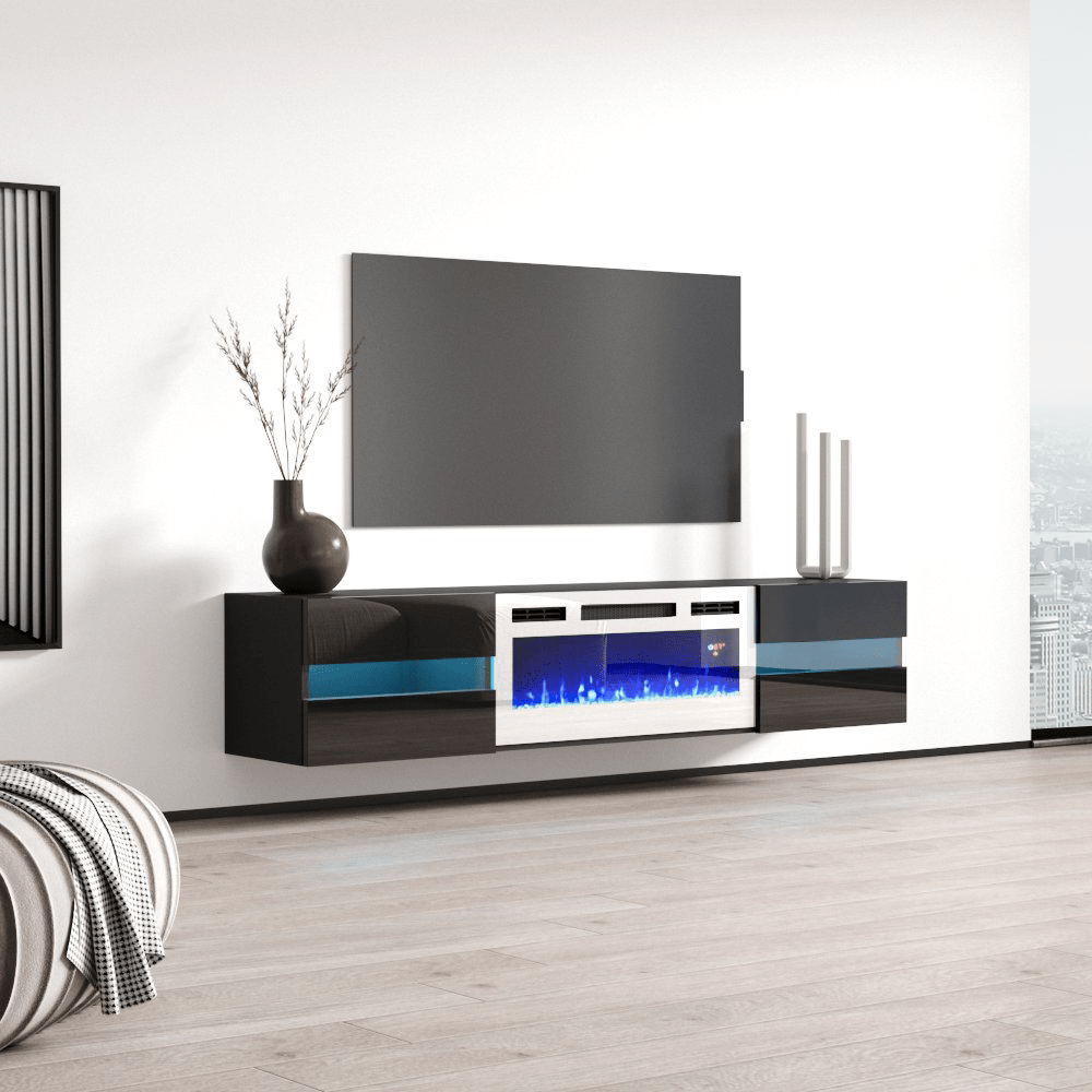 Metro WH-EF Floating Fireplace TV Stand