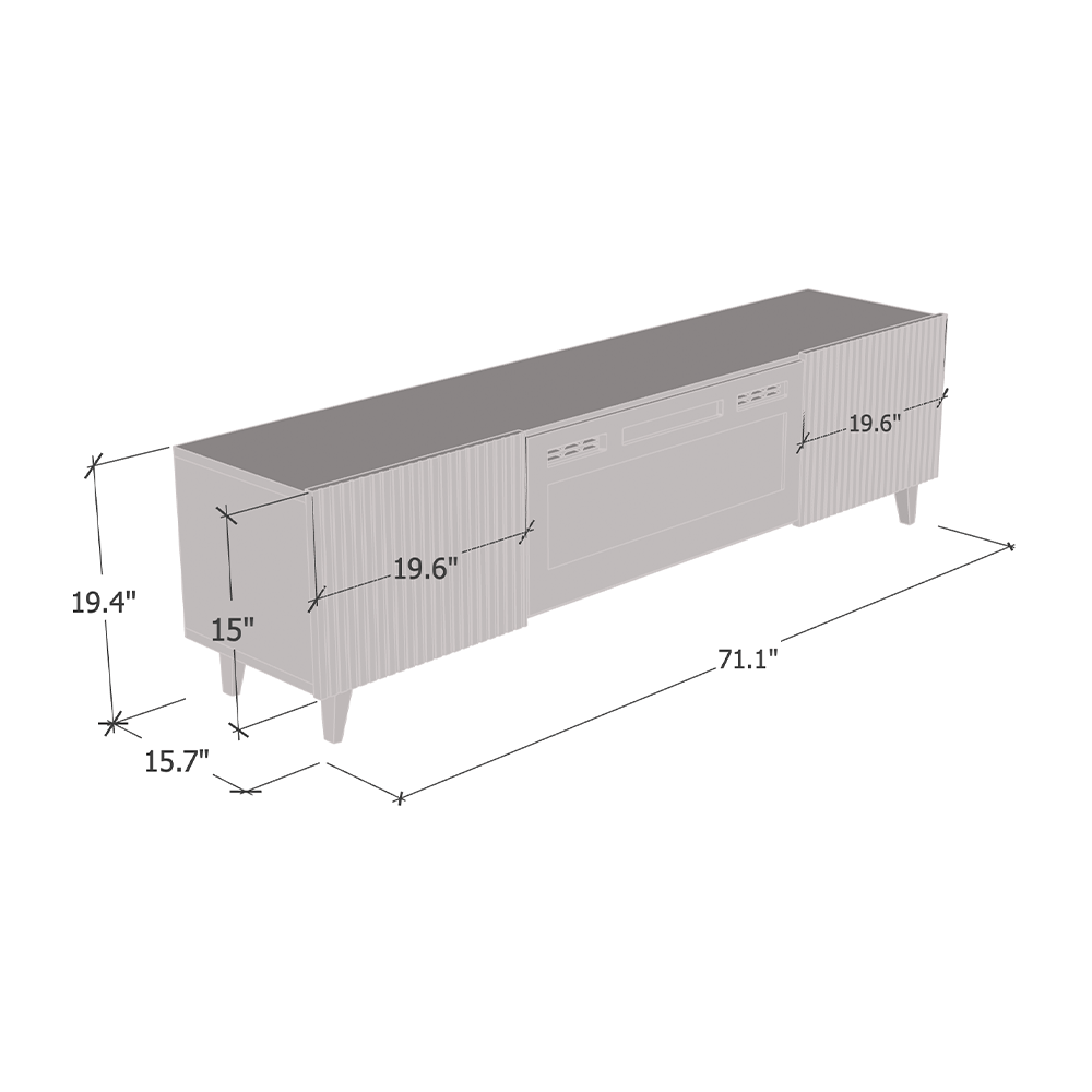 Pafos WH-EF Fireplace TV Stand