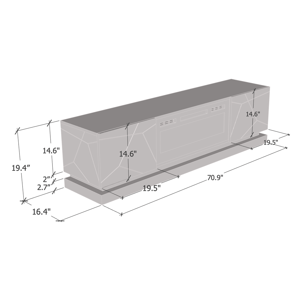 Shu WH-EF Fireplace TV Stand