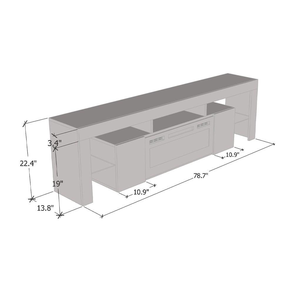 Soleo BL-EF Fireplace TV Stand