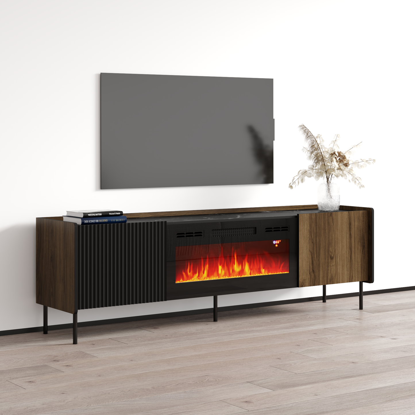 Brandy 180 BL-EF Fireplace TV Stand