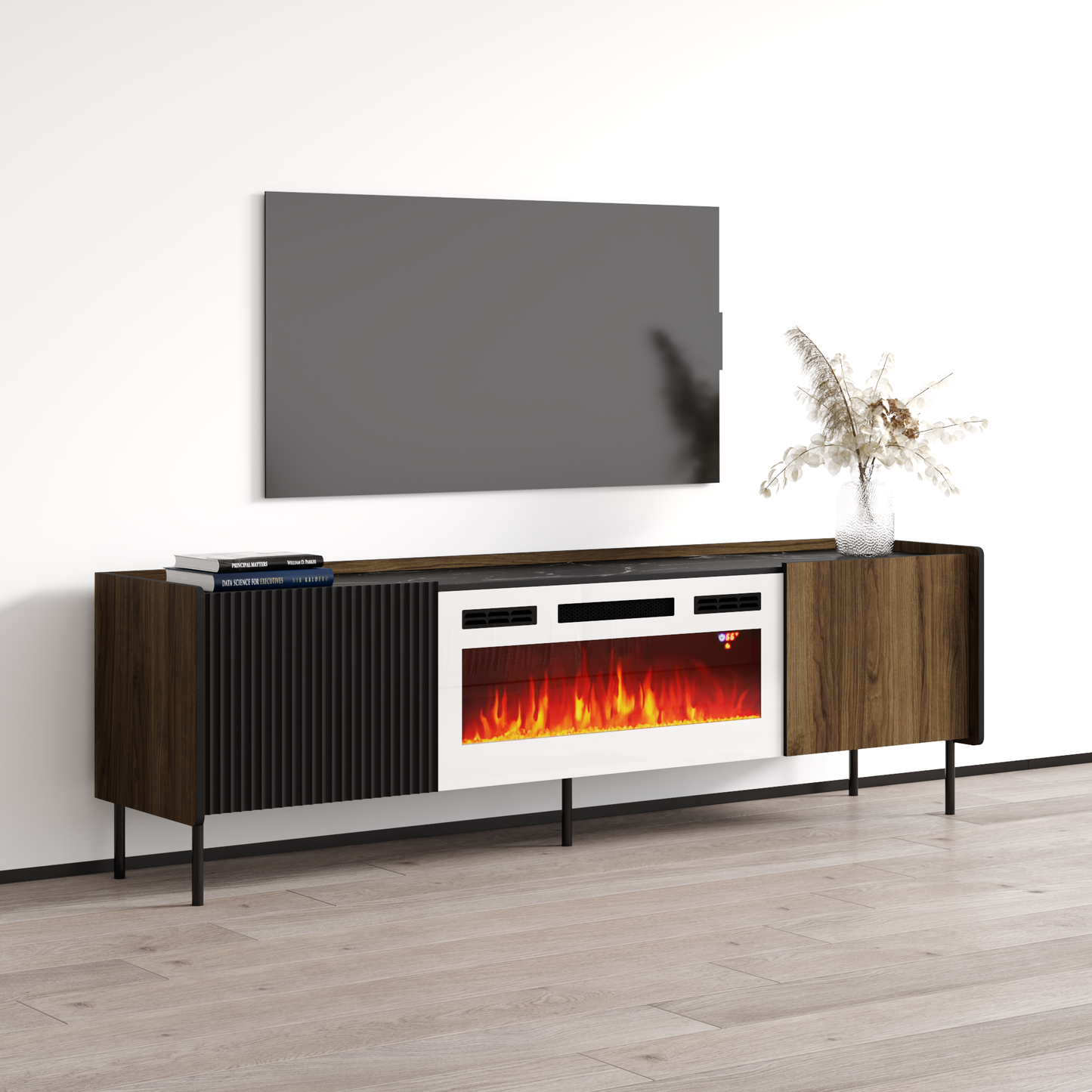 Brandy 180 WH-EF Fireplace TV Stand