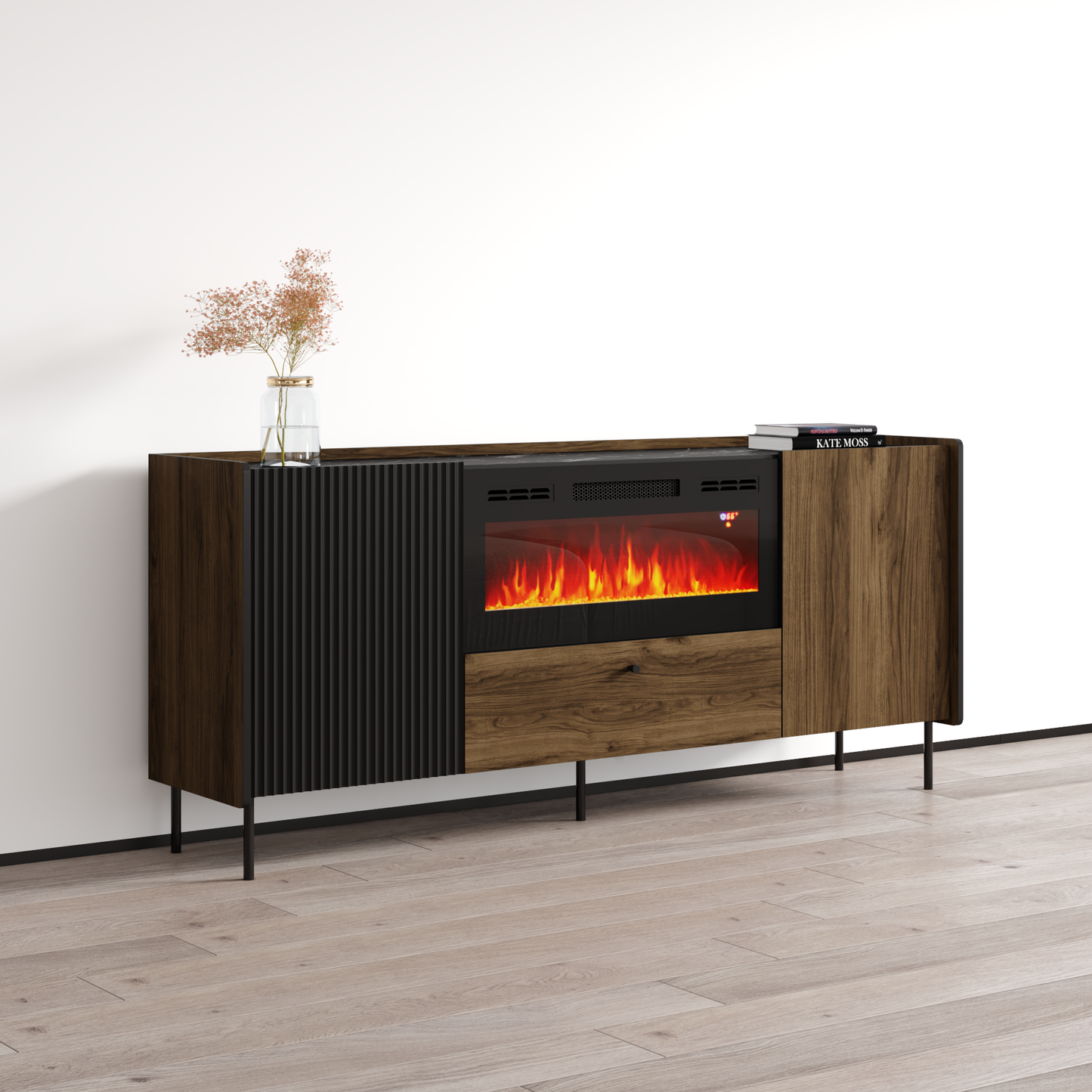 Brandy 180 BL-EF Fireplace Sideboard