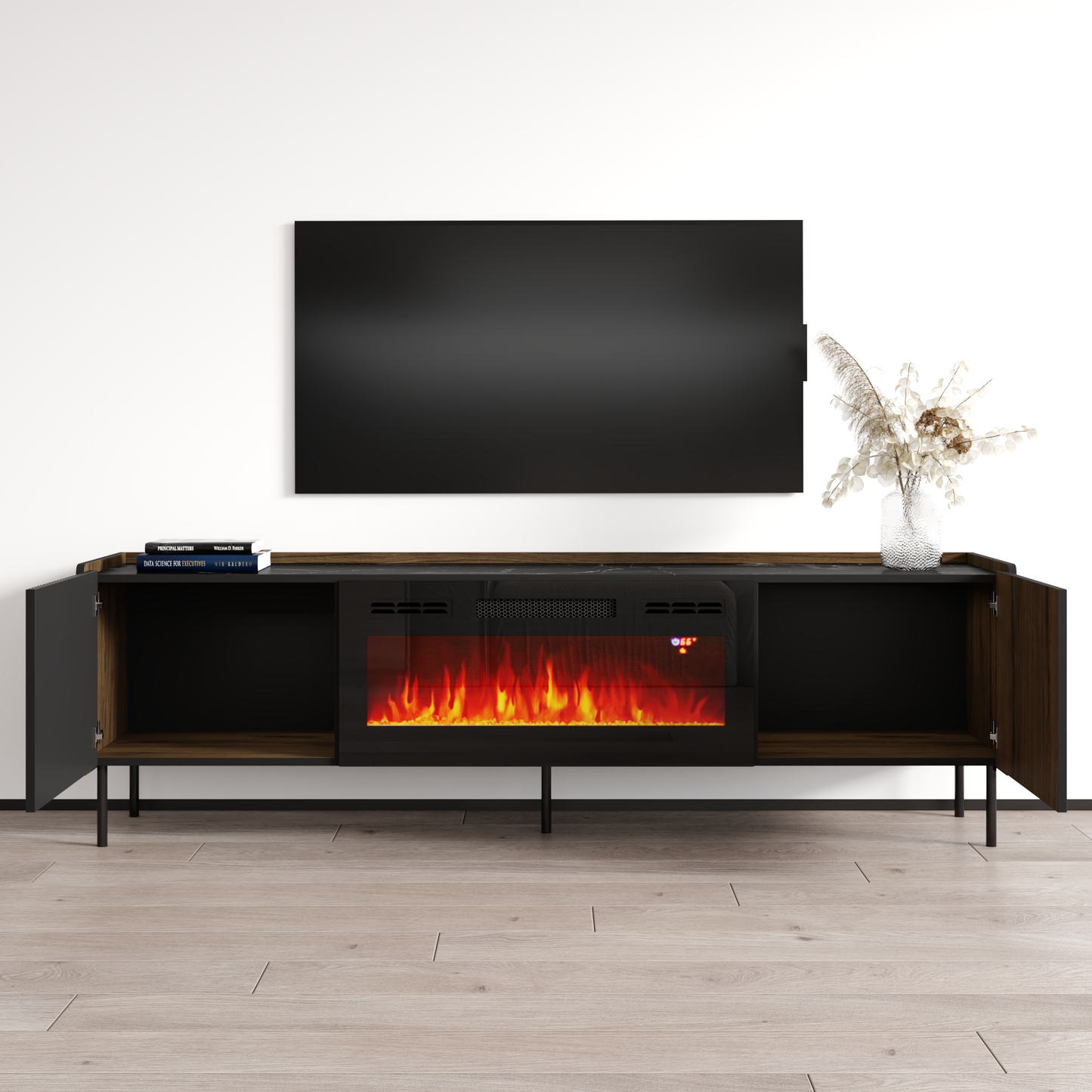 Brandy 180 BL-EF Fireplace TV Stand