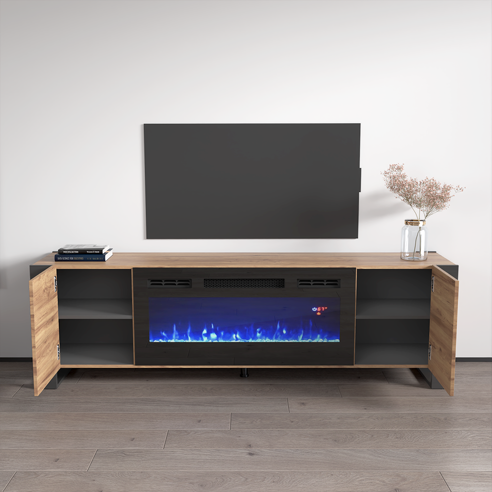 Woody BL-EF Fireplace TV Stand