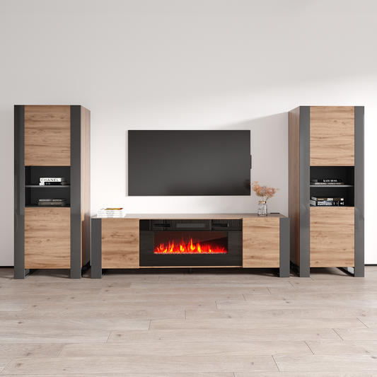 Woody BL-EF Fireplace Entertainment Center