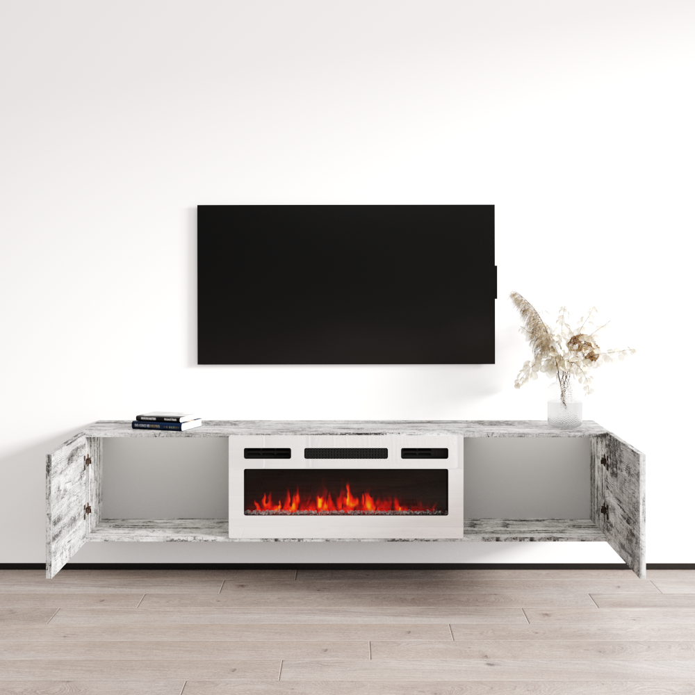 Baja WH-EF Floating Fireplace TV Stand