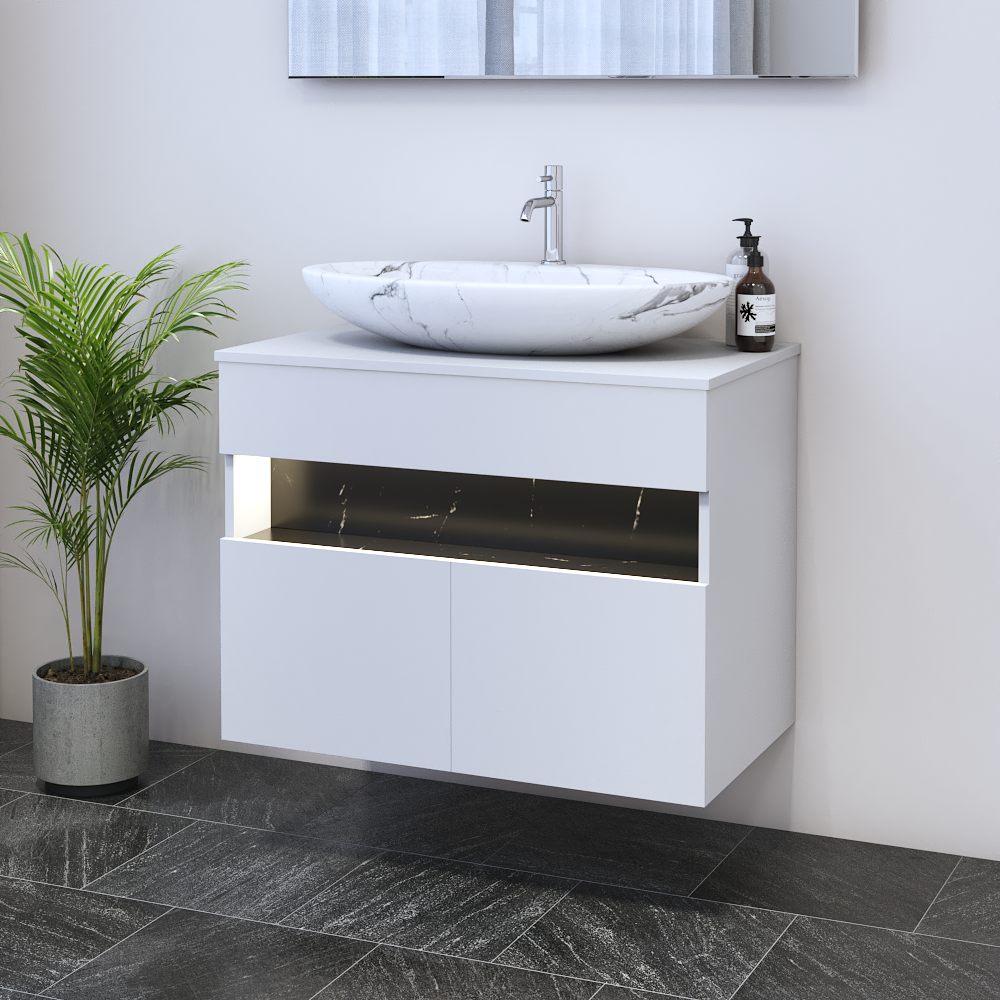 Laguna 2D 80 Floating Bathroom Vanity