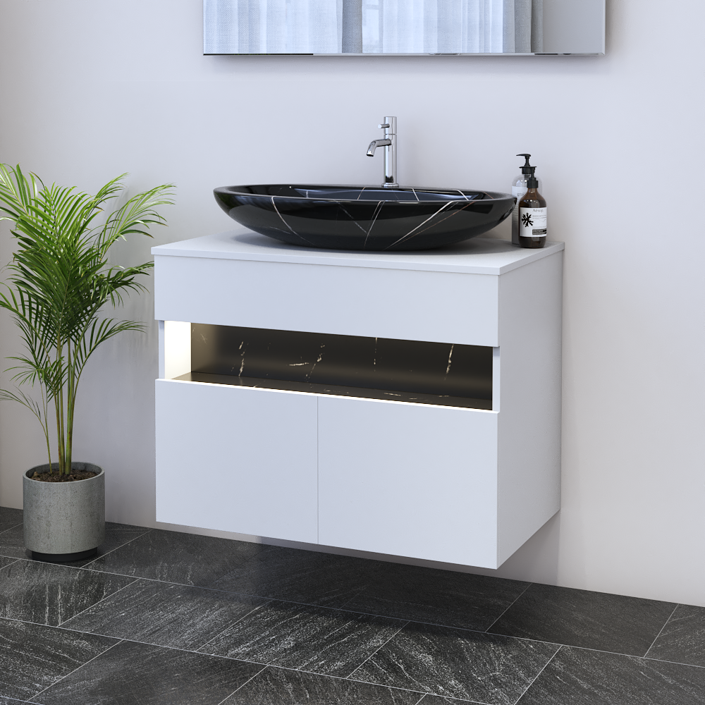 Laguna 2D 80 Floating Bathroom Vanity