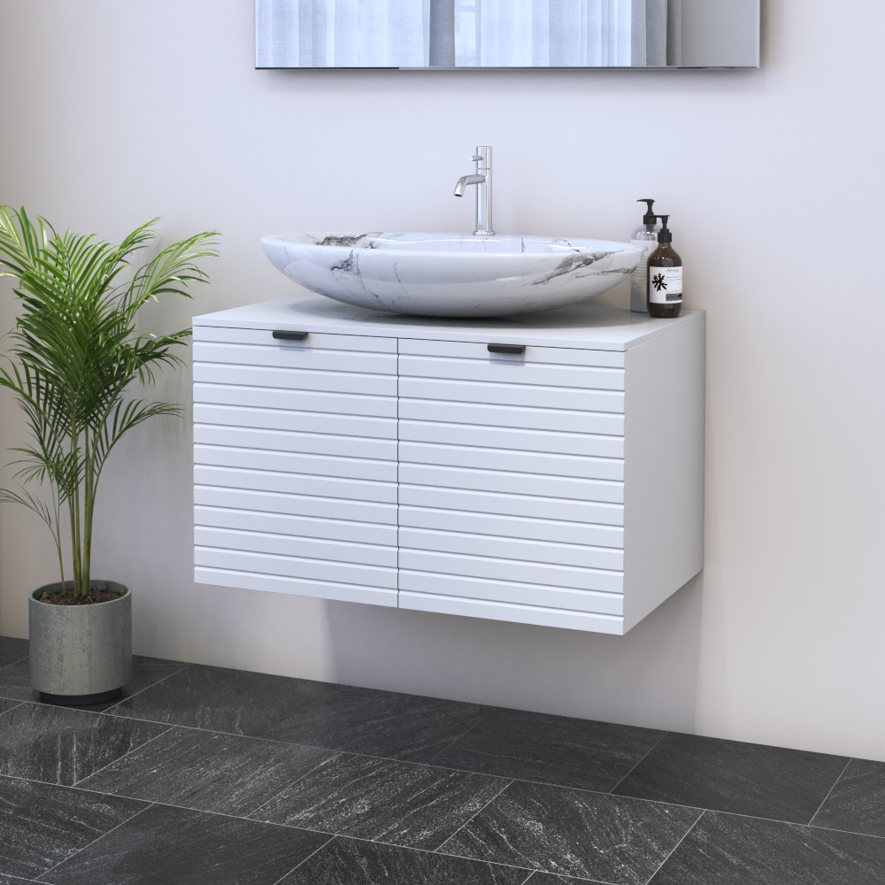 Capri 2D 80 Floating Bathroom Vanity