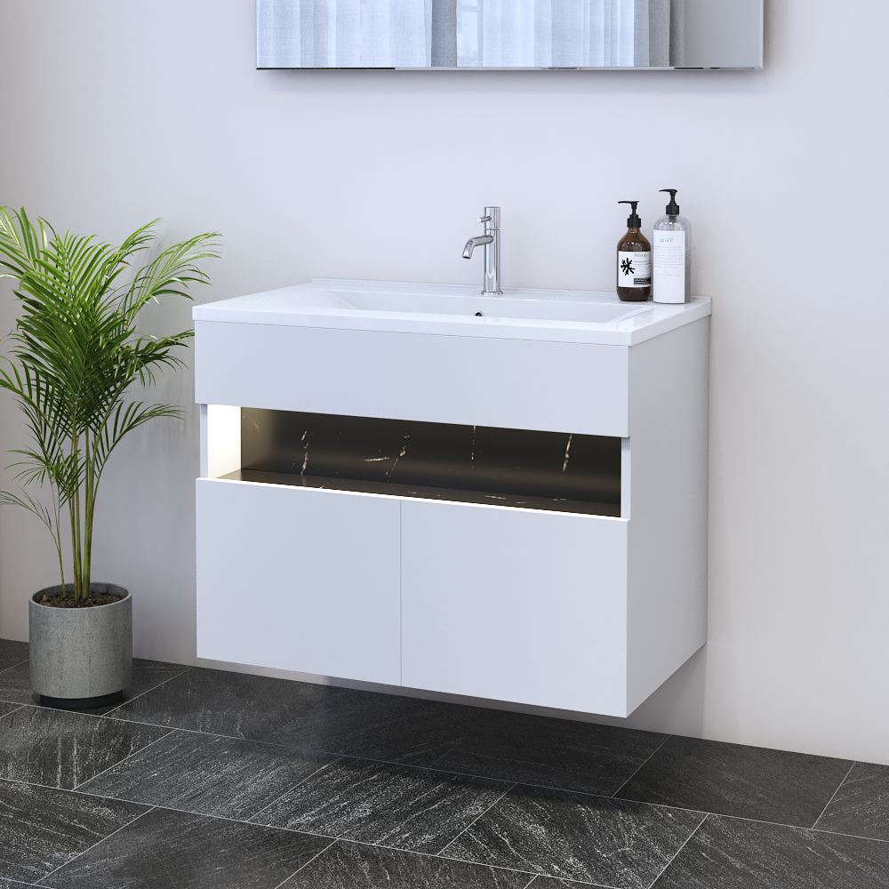 Laguna 2D 80 Floating Bathroom Vanity