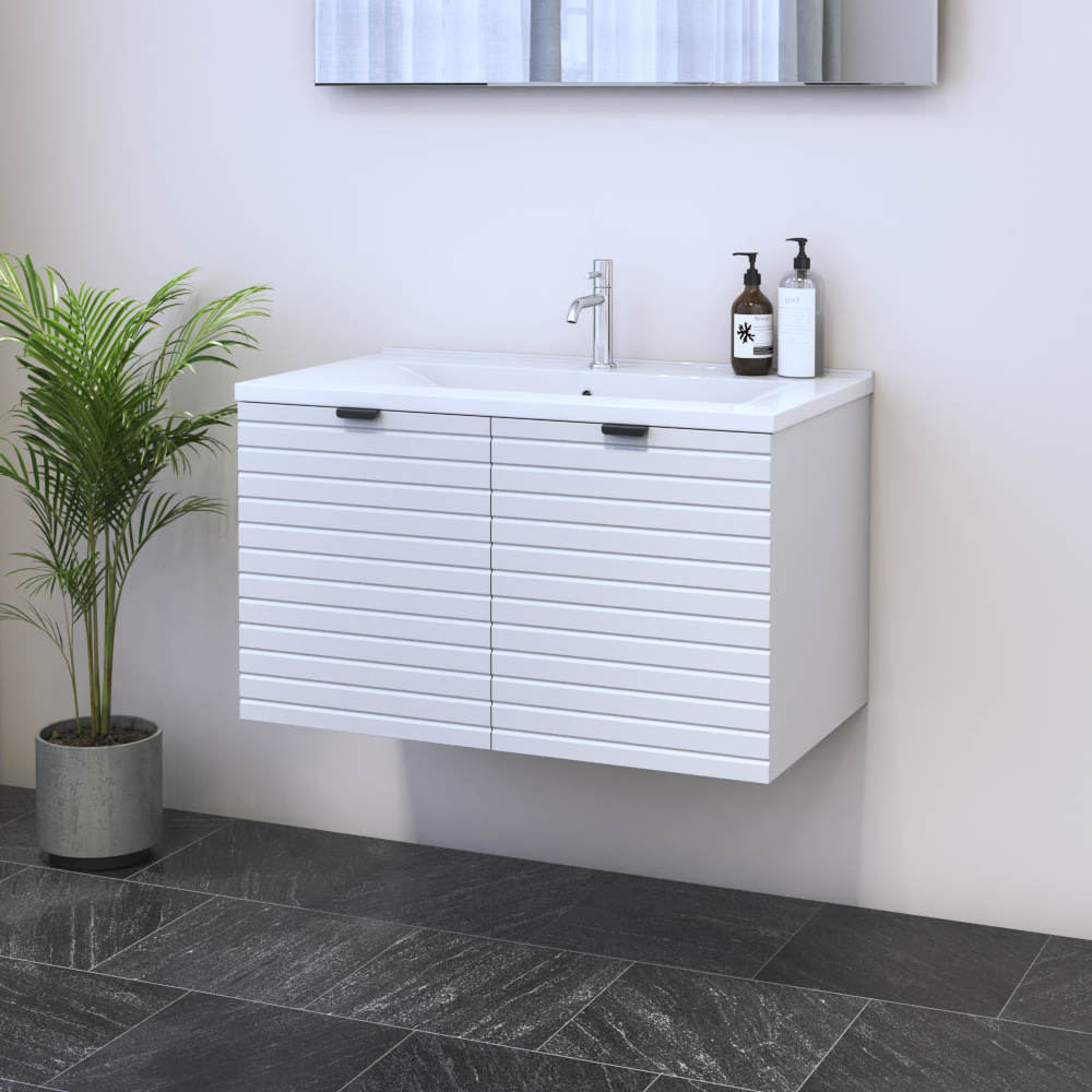 Capri 2D 80 Floating Bathroom Vanity