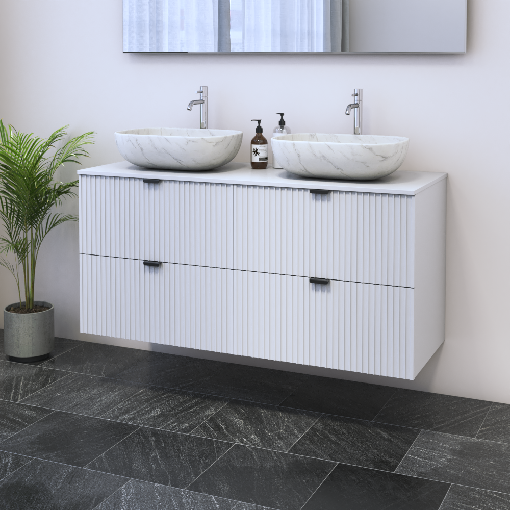 Nicole 4S 120 Double Sink Floating Bathroom Vanity