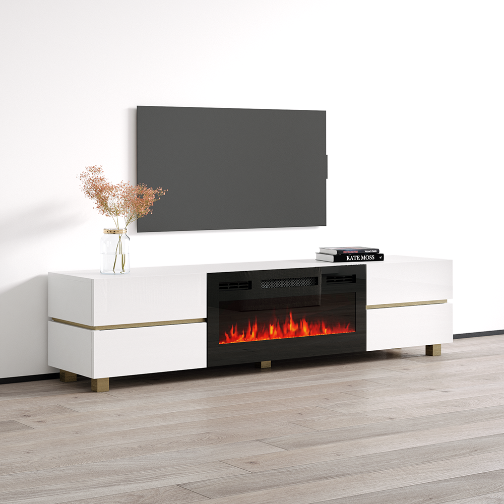 Bono 01 BL-EF Fireplace TV Stand