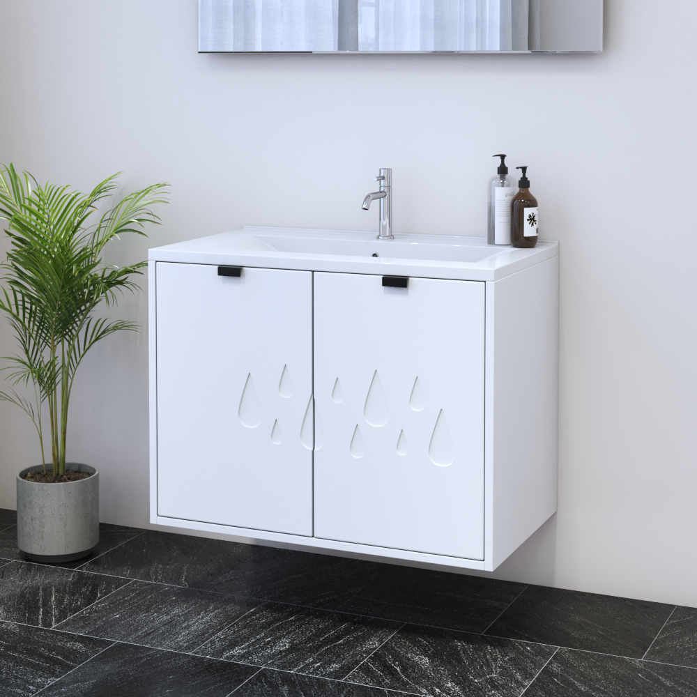 Teardrop 2D 80 Floating Bathroom Vanity