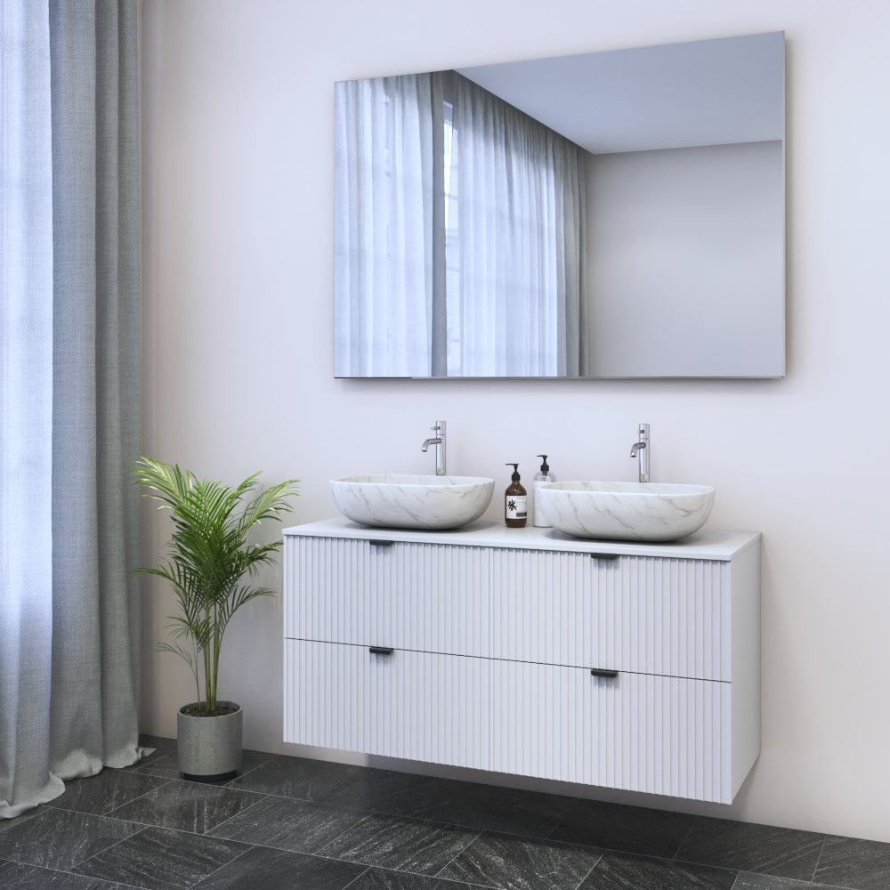 Nicole 4S 120 Double Sink Floating Bathroom Vanity