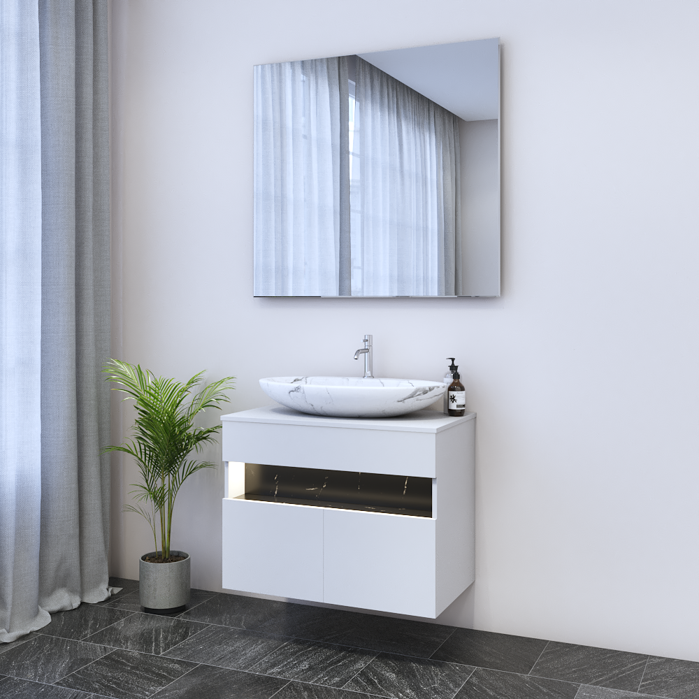 Laguna 2D 80 Floating Bathroom Vanity