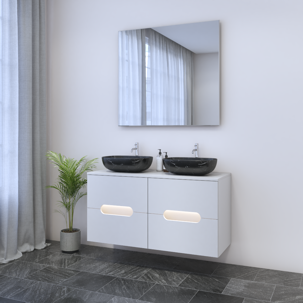 Estelle 4S 120 Double Sink Floating Bathroom Vanity