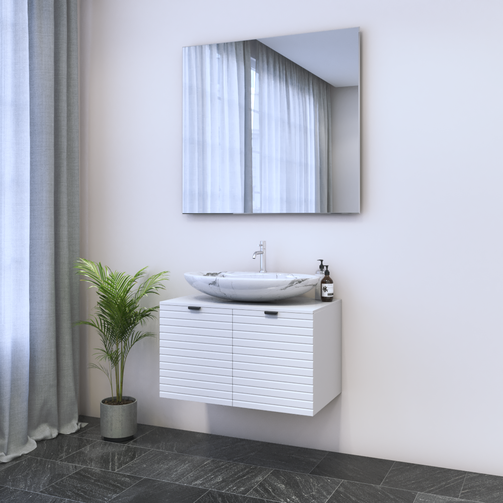 Capri 2D 80 Floating Bathroom Vanity