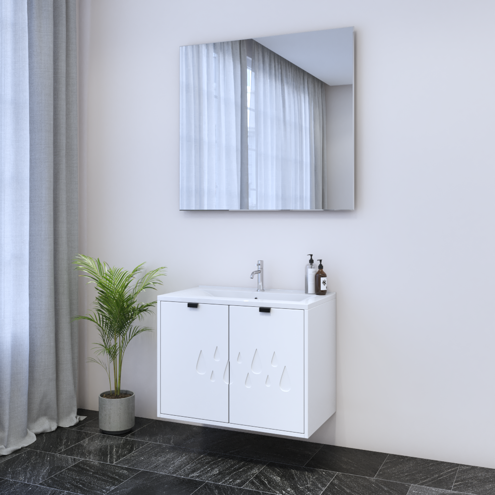 Teardrop 2D 80 Floating Bathroom Vanity