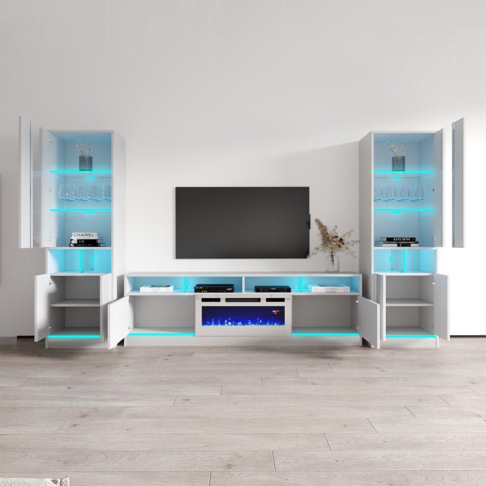 Disparo WH05-BK-BK Fireplace Entertainment Center