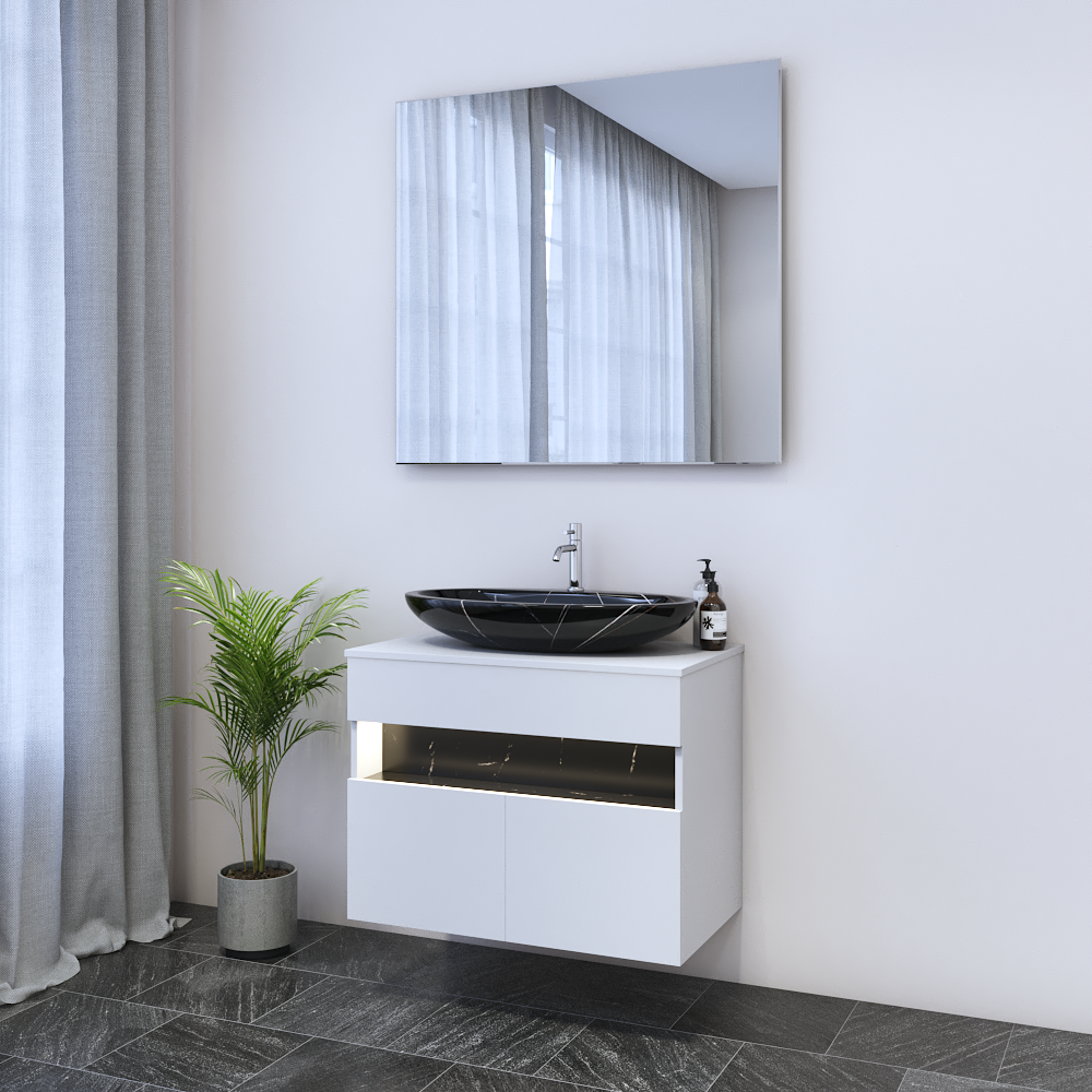 Laguna 2D 80 Floating Bathroom Vanity