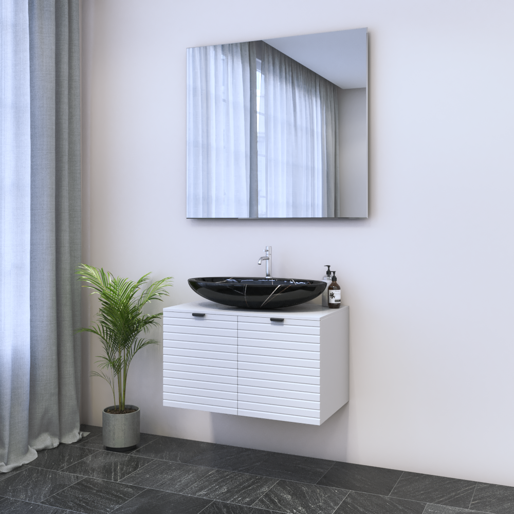 Capri 2D 80 Floating Bathroom Vanity