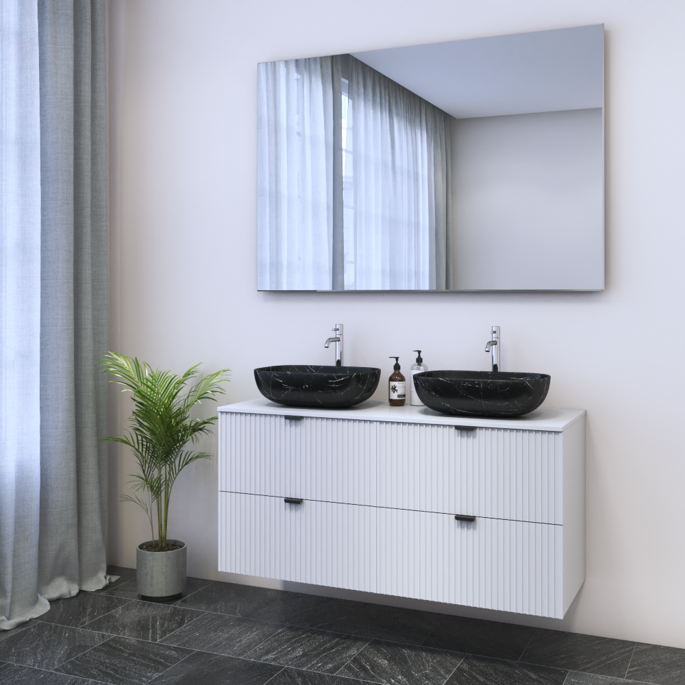 Nicole 4S 120 Double Sink Floating Bathroom Vanity