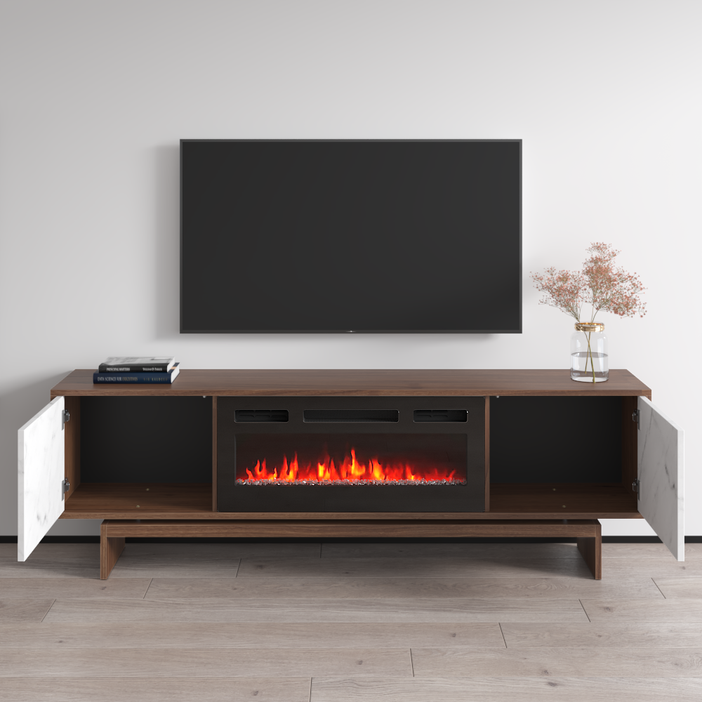 Gram BL-EF Fireplace TV Stand